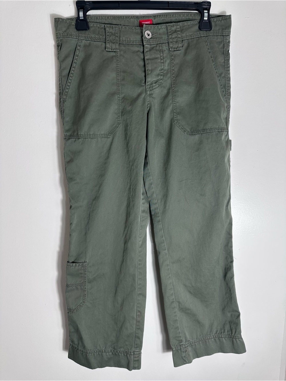 Y2K Esprit Olive Green Cargo Pants Low-Mid Rise